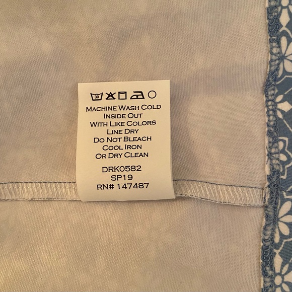 Draper James Honeycomb Persley Dress, Blue Multi, Medium - Picture 8 of 10